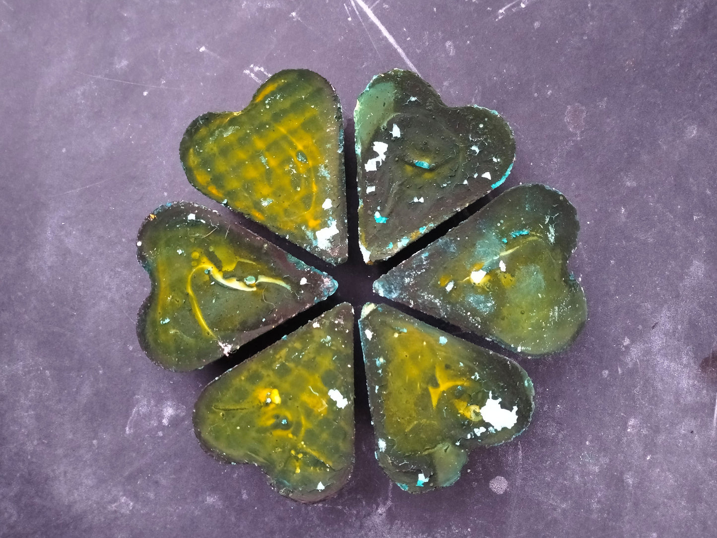 Heart shaped chalks (set of 6)