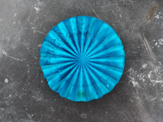 blue origami circle