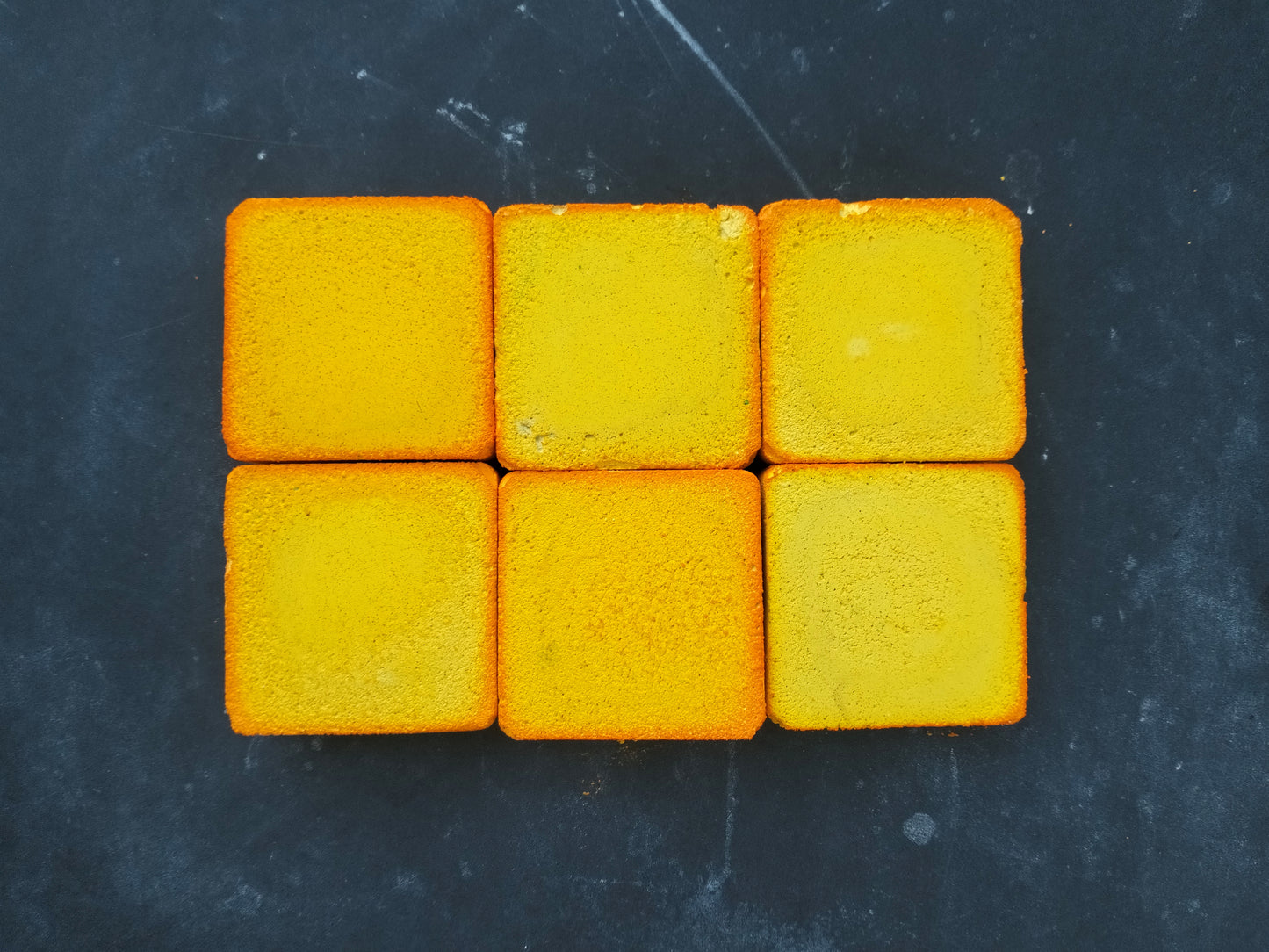 yellow chalk bars (set of 6)
